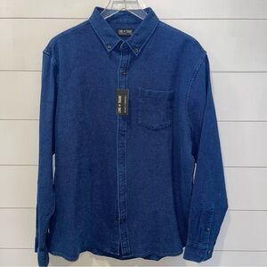 Line Of Trade Men's Blue Waffle Frank Shirt Mens Size XL NWT